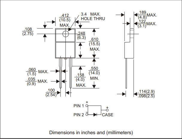 六款5A/10A , 400v、600v、800v。TO-252封装直插超急剧复原二极管。